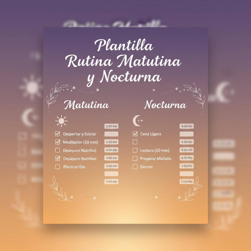 Plantilla Rutina Matutina y Nocturna