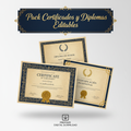 Pack Certificados y Diplomas Editables