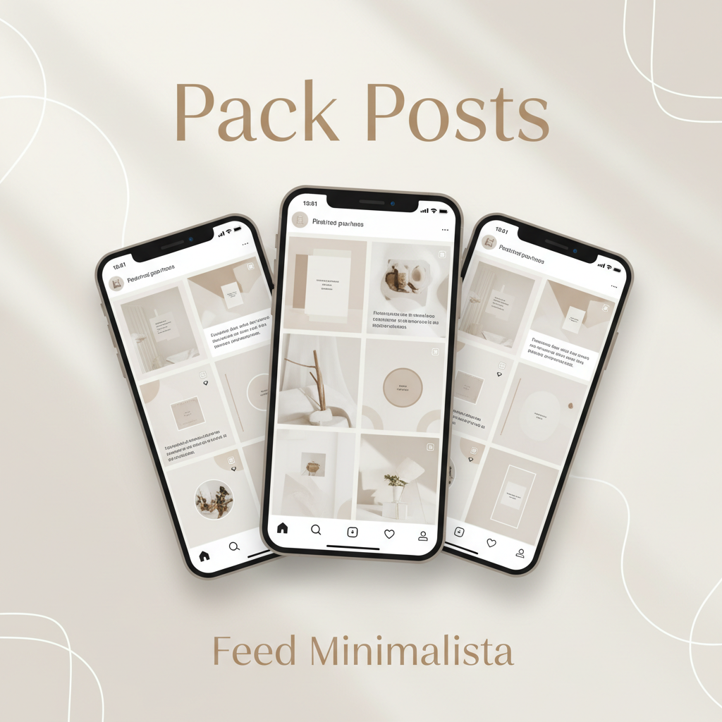 Pack Posts Feed Instagram Minimalista