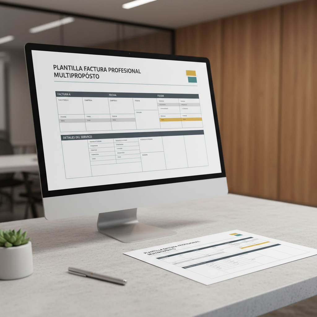 Plantilla Factura Profesional Multipropósito